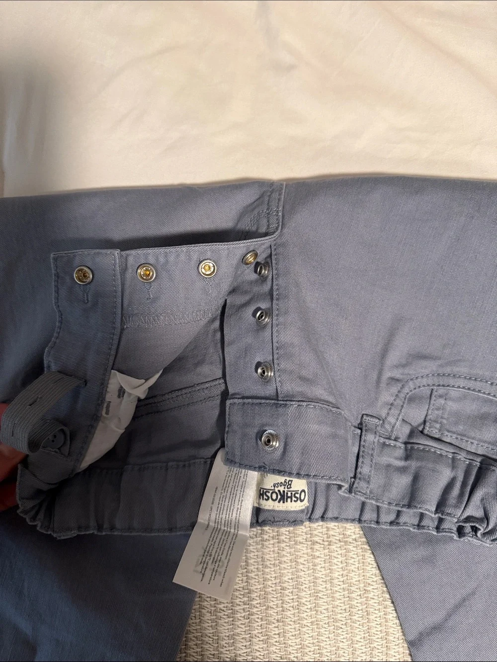 OshKosh B'gosh Boys' Gray Button-Fly Chino Pants